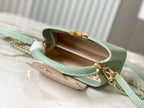 Louis Vuitton capucines mini 21 green beige taurillon leather gold hardware