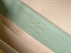 Louis Vuitton capucines mini 21 green beige taurillon leather gold hardware