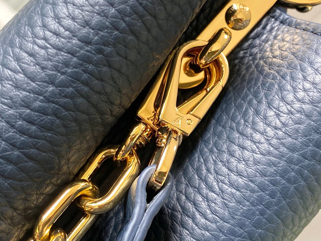 Louis Vuitton CAPUCINES BB 27CM DARK BLUE TAURILLON LEATHER