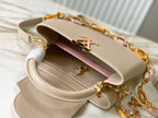 Louis Vuitton CAPUCINES BB 27CM BEIGE TAURILLON LEATHER