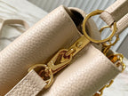 Louis Vuitton CAPUCINES BB 27CM BEIGE TAURILLON LEATHER