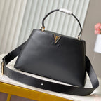 Louis Vuitton CAPUCINES GM 38CM BLACK TAURILLON LEATHER