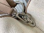 Louis Vuitton CAPUCINES GM 38CM BEIGE CANVAS BROWN CALFSKIN