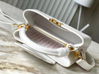 Louis Vuitton CAPUCINES BB 27 IN WHITE TAURILLON GOLD HARDWARE