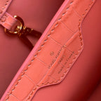 Louis Vuitton CAPUCINES BB 27 PINK ORANGE TAURILLON GOLD HARDWARE