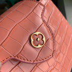 Louis Vuitton CAPUCINES MINI 21 PINK ORANGE CROCODILE EMBOSSED CALFSKIN GOLD HARDWARE