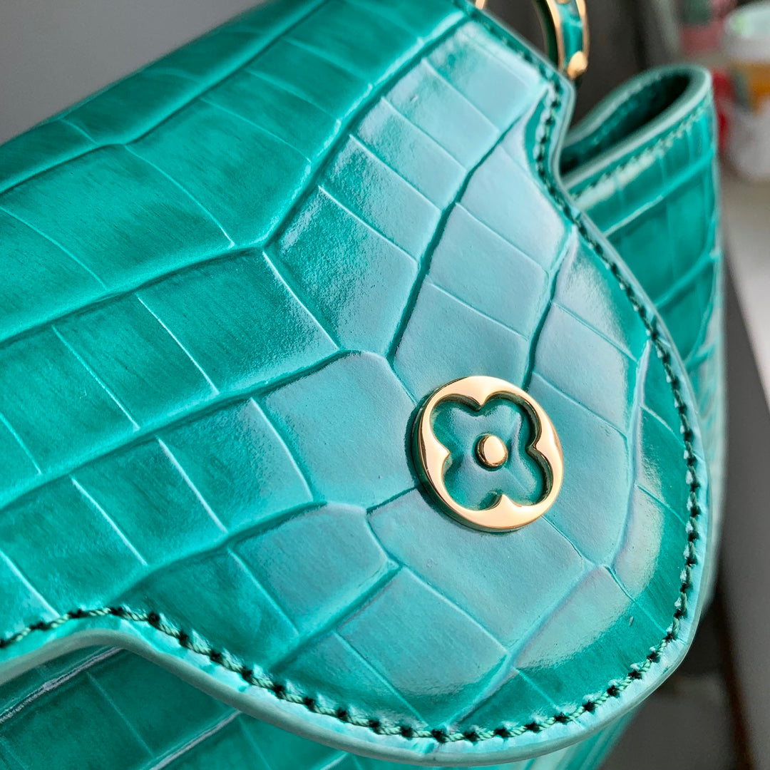 Louis Vuitton CAPUCINES BB 27 GREEN TAURILLON GOLD HARDWARE