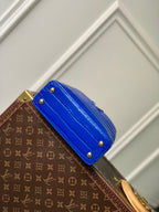 Louis Vuitton CAPUCINES MINI 21 COBALT BLUE CROCODILE EMBOSSED CALFSKIN GOLD HARDWARE