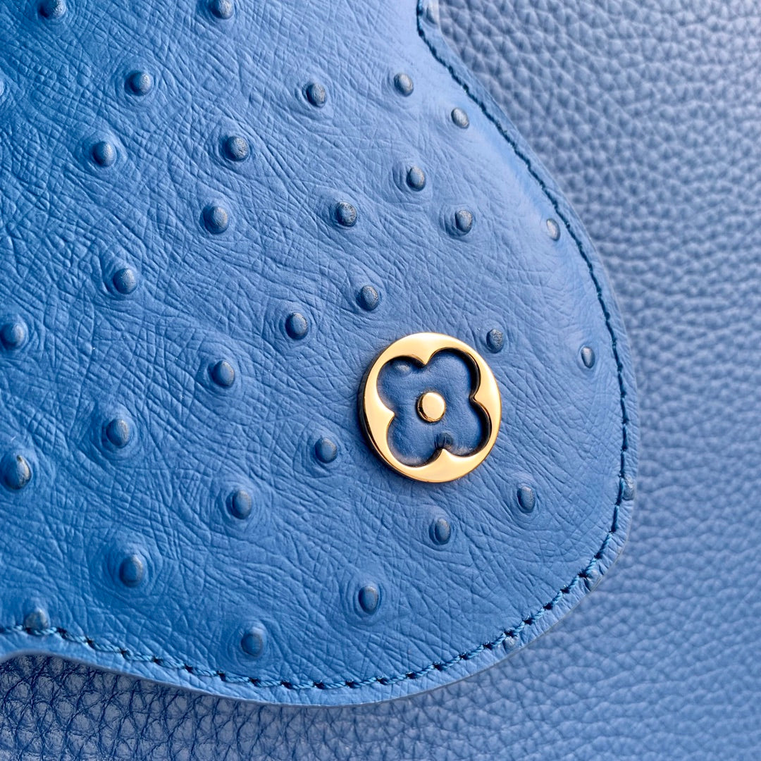 Louis Vuitton capucines mm 31.5 cobalt blue taurillon leather gold hardware