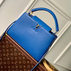 Louis Vuitton capucines mm 31.5 cobalt blue taurillon leather gold hardware