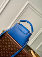 Louis Vuitton CAPUCINES MINI 21 COBALT BLUE TAURILLON GOLD HARDWARE