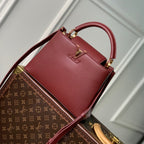 Louis Vuitton CAPUCINES BB 27 BURGUNDY TAURILLON MOP GOLD HARDWARE