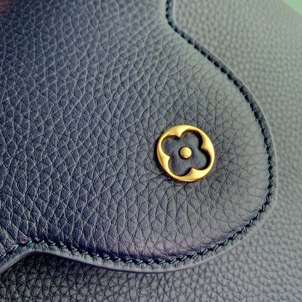 Louis Vuitton CAPUCINES MINI 21 DARK BLUE TAURILLON GOLD HARDWARE