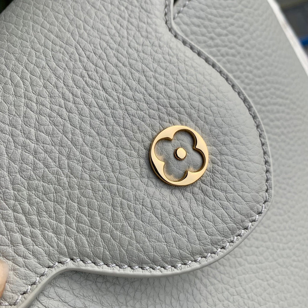 Louis Vuitton CAPUCINES MINI 21 ROCK GREY TAURILLON GOLD HARDWARE
