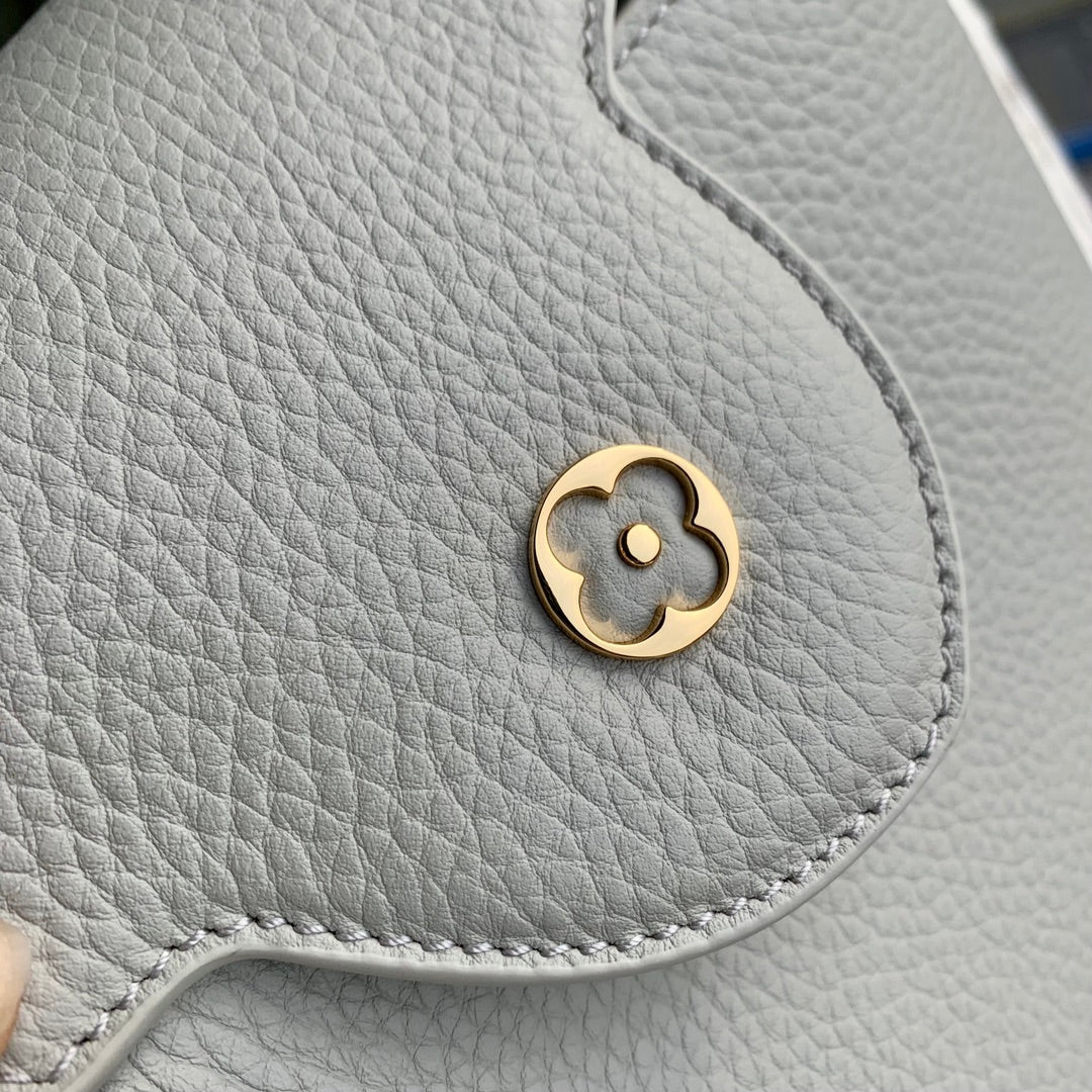 Louis Vuitton CAPUCINES MINI 21 ROCK GREY TAURILLON GOLD HARDWARE