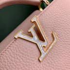 Louis Vuitton capucines mm 31.5 pink taurillon leather mop gold hardware