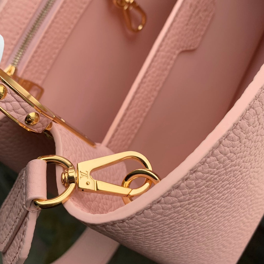 Louis Vuitton capucines mini 21 pink taurillon leather gold hardware