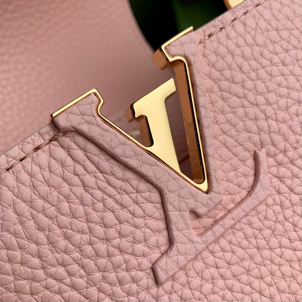 Louis Vuitton capucines mini 21 pink taurillon leather gold hardware