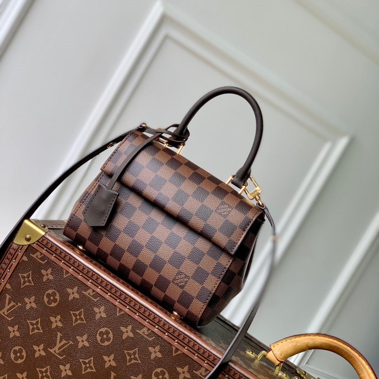 Louis Vuitton CLUNY BB 20 IN BROWN DAMIER EBENE CANVAS