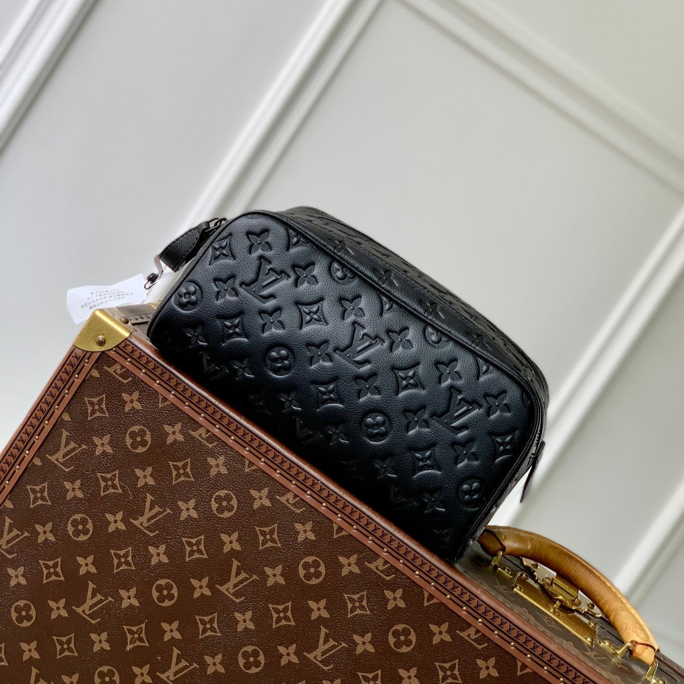 Louis Vuitton DOPP KIT 28 IN BLACK MONOGRAM SHADOW