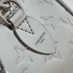 Louis Vuitton SPEEDY BANDOULIÈRE 20 IN SILVER MONOGRAM EMBOSSED CALFSKIN