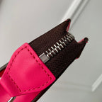 Louis Vuitton GASTON WEARABLE WALLET 18 IN BROWN MONOGRAM CANVAS MIX PINK CALFSKIN