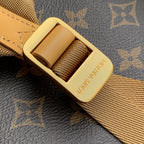 Louis Vuitton OUTDOOR BACKPACK 44 IN BEIGE CALFSKIN AND BROWN MONOGRAM CANVAS