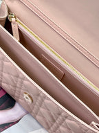 DIOR MY 24 TOP HANDLE BAG PASTEL PINK LAMBSKIN