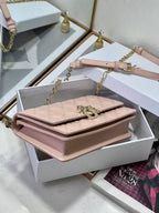 DIOR MY 24 TOP HANDLE BAG PASTEL PINK LAMBSKIN