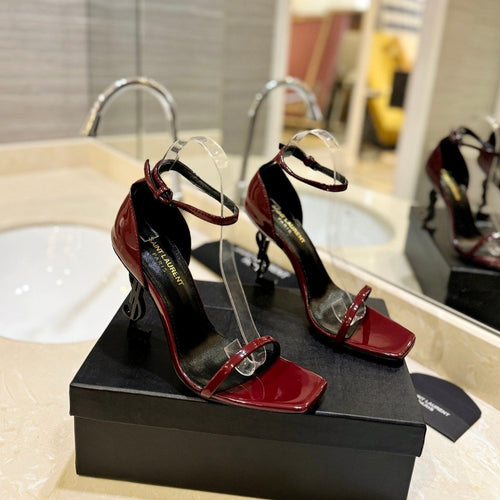 Saint Laurent SL OPYUM SANDALS 105 JAM POLISHED CALFSKIN