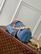 Louis Vuitton PAPILLON 27 IN BLUE MONOGRAM DENIM GOLD HARDWARE