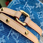 Louis Vuitton PAPILLON 27 IN BLUE MONOGRAM DENIM GOLD HARDWARE