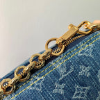 Louis Vuitton PAPILLON 27 IN BLUE MONOGRAM DENIM GOLD HARDWARE