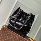 Louis Vuitton NOÉ TRUNK PM 23 IN BLACK COUSSIN SILVER HARDWARE