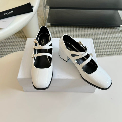 Celine WOMEN'S SANDALS WITH ROUND TOE WHITE  SPECIFIC COWHIDE