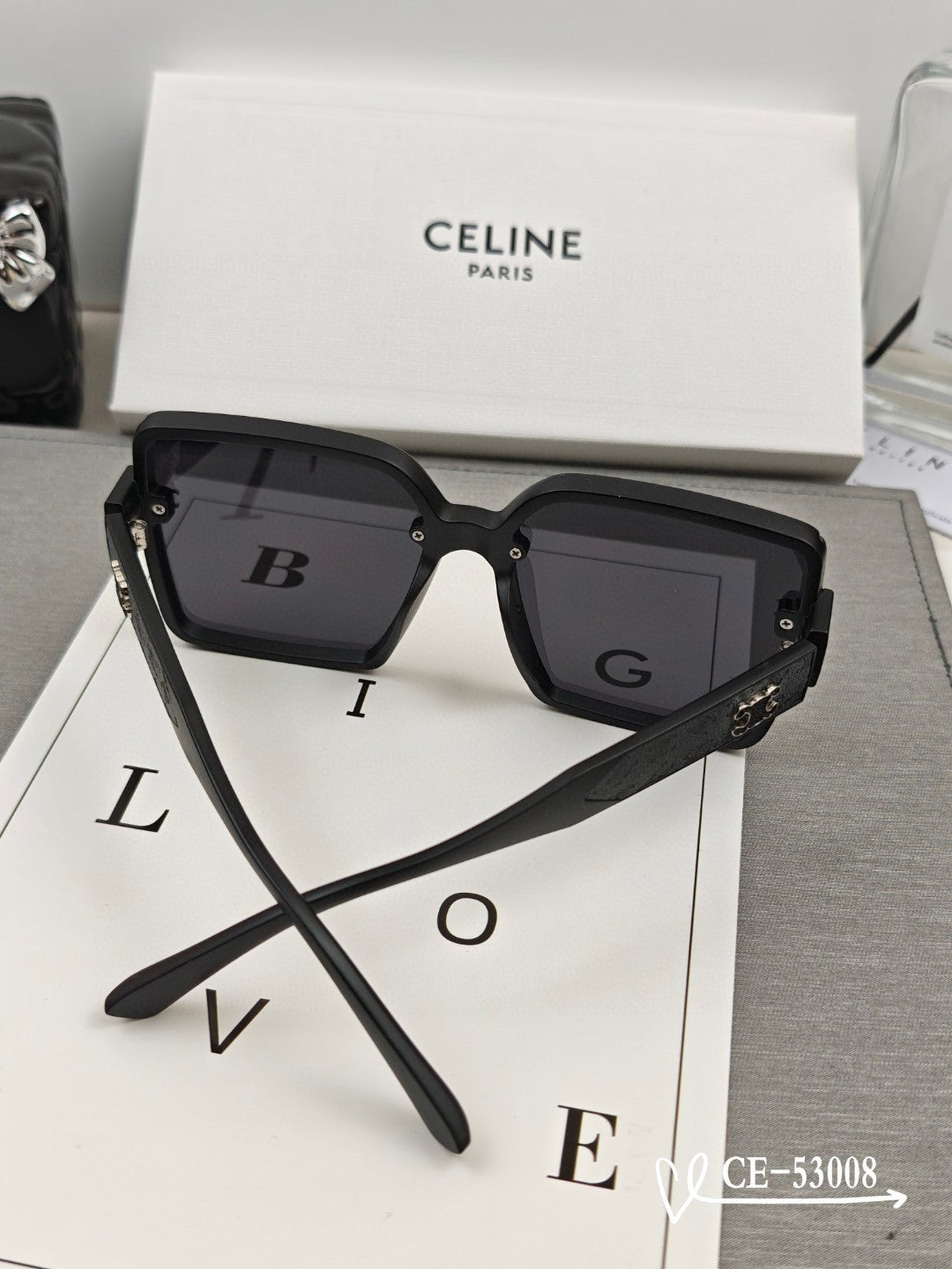 Celine TRIOMPHE SQUARE SUNGLASSES 53008 IN ACETATE
