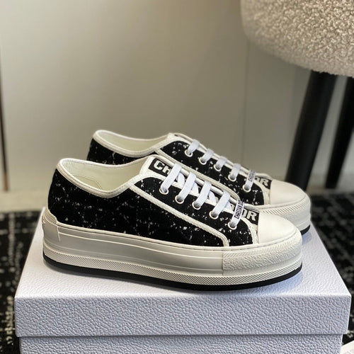 DIOR walkn 45 black cannage tweed calskin