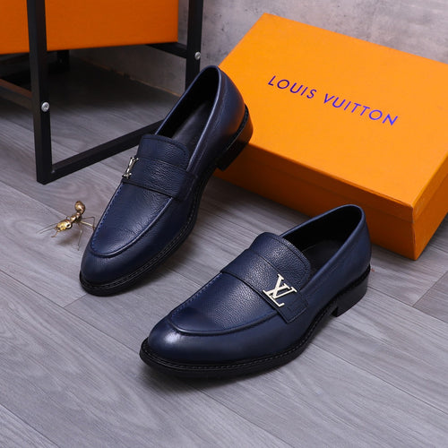 Louis Vuitton SAINT GERMAIN LOAFER BERRY BLUE GRAIN CALFSKIN