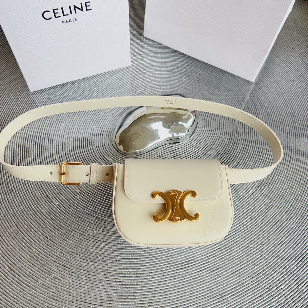 Celine celin cream calfskin belt bag