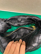 Bottega Veneta mini jodie 28 black lambskin
