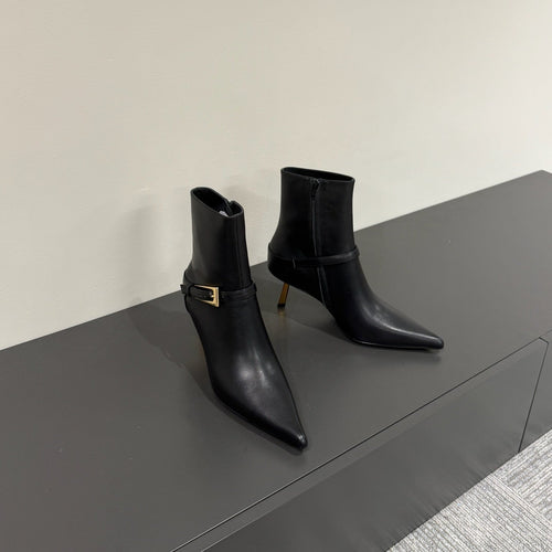 Saint Laurent LEE BOOTS IN BLACK SMOOTH CALFSKIN