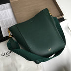 Celine SANGLE SEAU BUCKET 24 BAG GREEN FOREST CALFSKIN