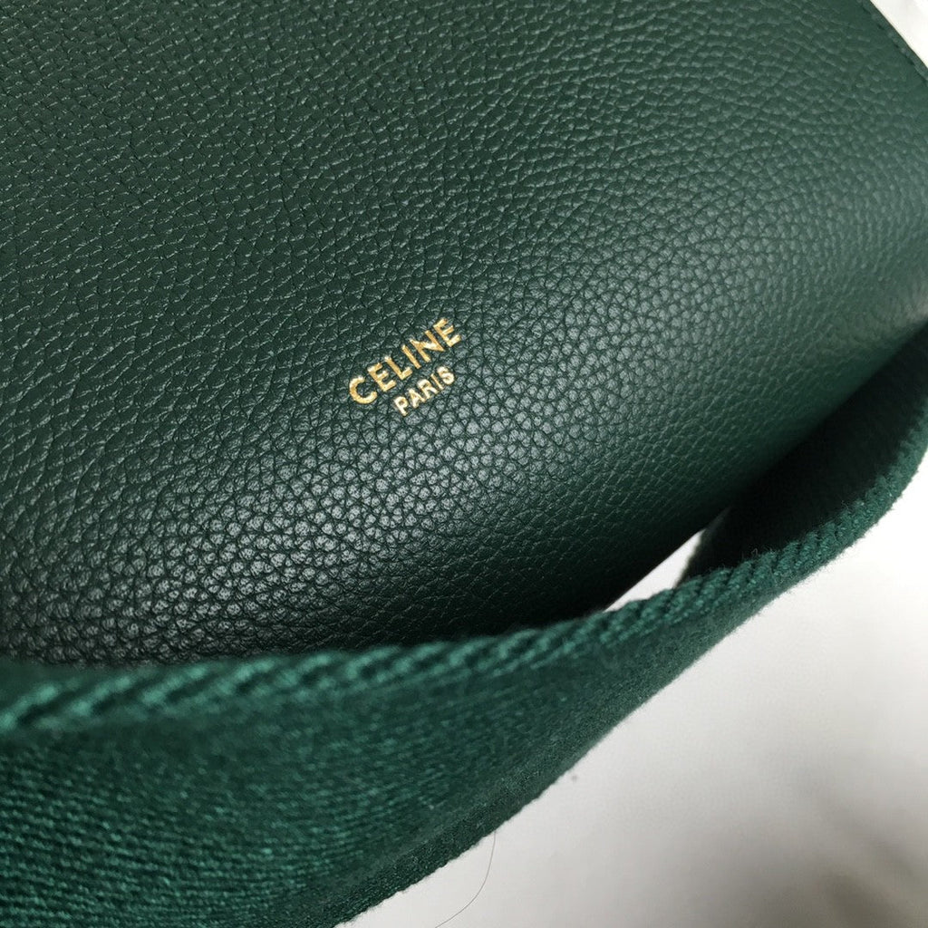 Celine SANGLE SEAU BUCKET 24 BAG GREEN FOREST CALFSKIN