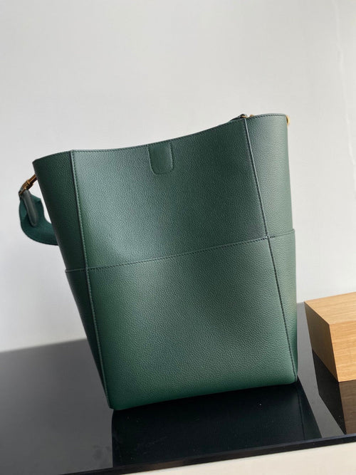 Celine SANGLE SEAU BUCKET 33 BAG GREEN FOREST CALFSKIN