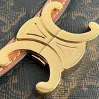 Celine TRIOMPHE 15 Black Pattern Calfskin Handbag