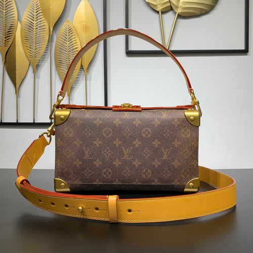 Louis Vuitton SOUL TRUNK EAST WEST 29 IN BROWN MONOGRAM DUST CANVAS GOLD HARDWARE