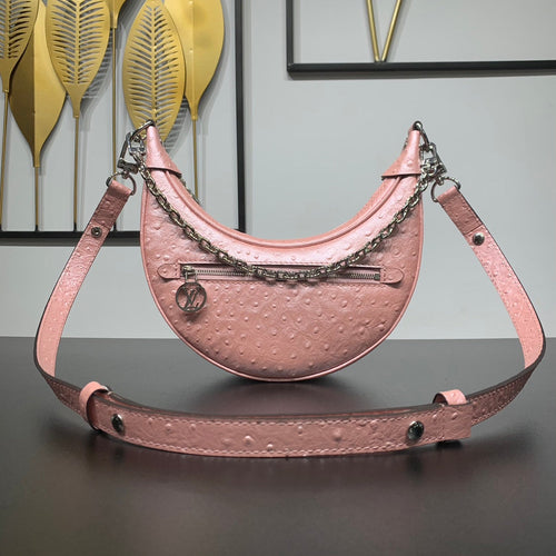 Louis Vuitton LOOP 23 IN PEACH PINK OSTRICH LEATHER SILVER HARDWARE