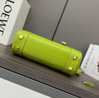 AMAZONA 23 CROPPED BAG IN PEAR GREEN SOFT GRAINED CALFSKIN