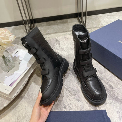 DIOR  DIORanger Ankle Boot 45mm Black Calfskin And Fleece Lining