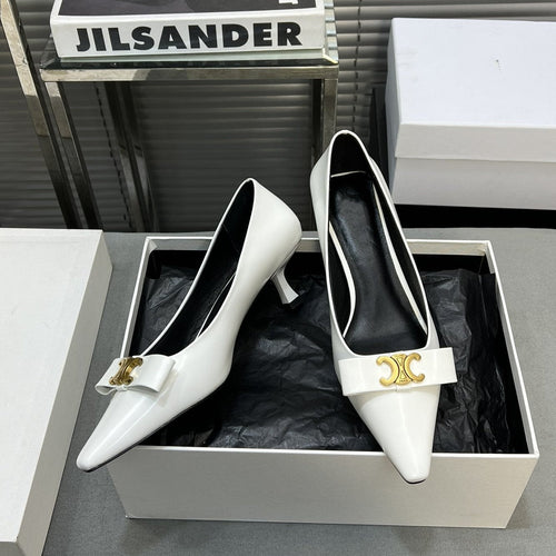 Celine cl pumps 50 white calfskin